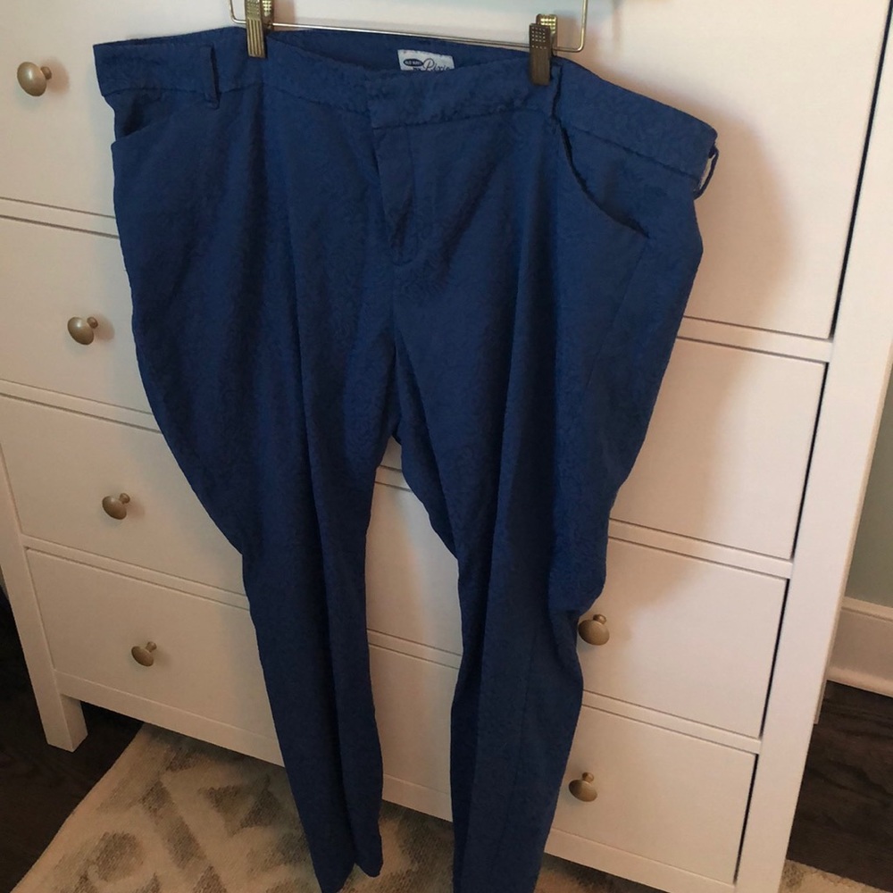Old Navy Jacquard Blue Pixie Pants size 20